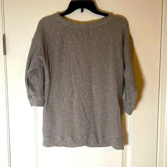 Lucky Brand Ivory Cable Knit 3/4 Sleeve Pullover Sweater - Size M - Picture 2 of 8